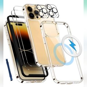 Jeywiry [7 in 1] Case for iPhone 14 Pro with 2 Screen Protectors and 2 C…